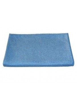 Torchon microfibre quadri bleu